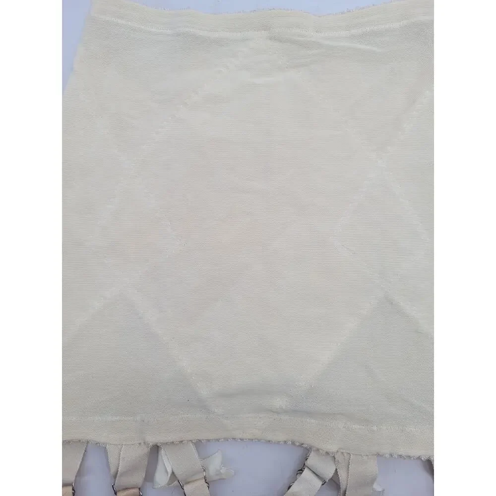 Lily Of France Ivory Garter Girdle Pin Up Glam Vintage Lingerie Treasure Glam‎